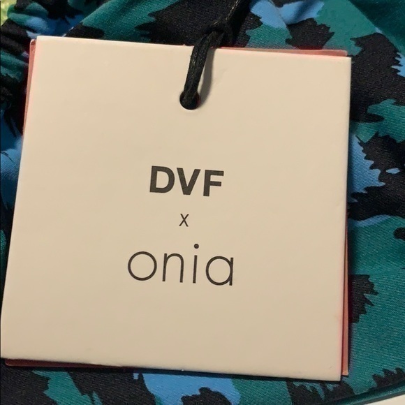 DVF Onia teal leopard print bikini top NWT - Picture 9 of 10